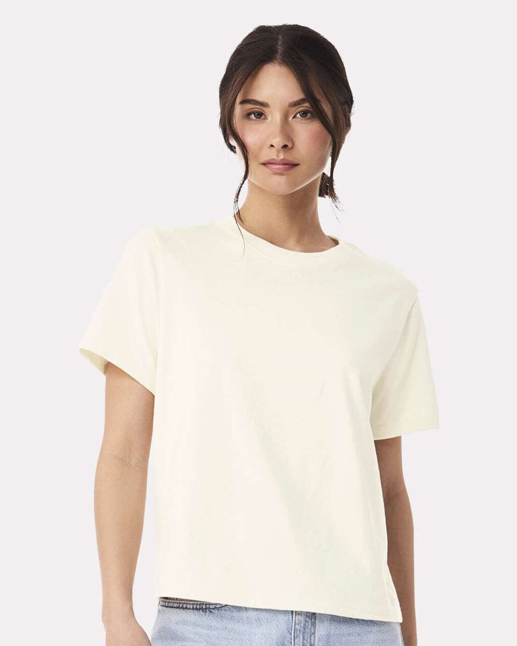 BELLA CANVAS Women’s 6 oz Heavyweight Tee 100% Cotton Crewneck T-Shirt for Everyday Wear